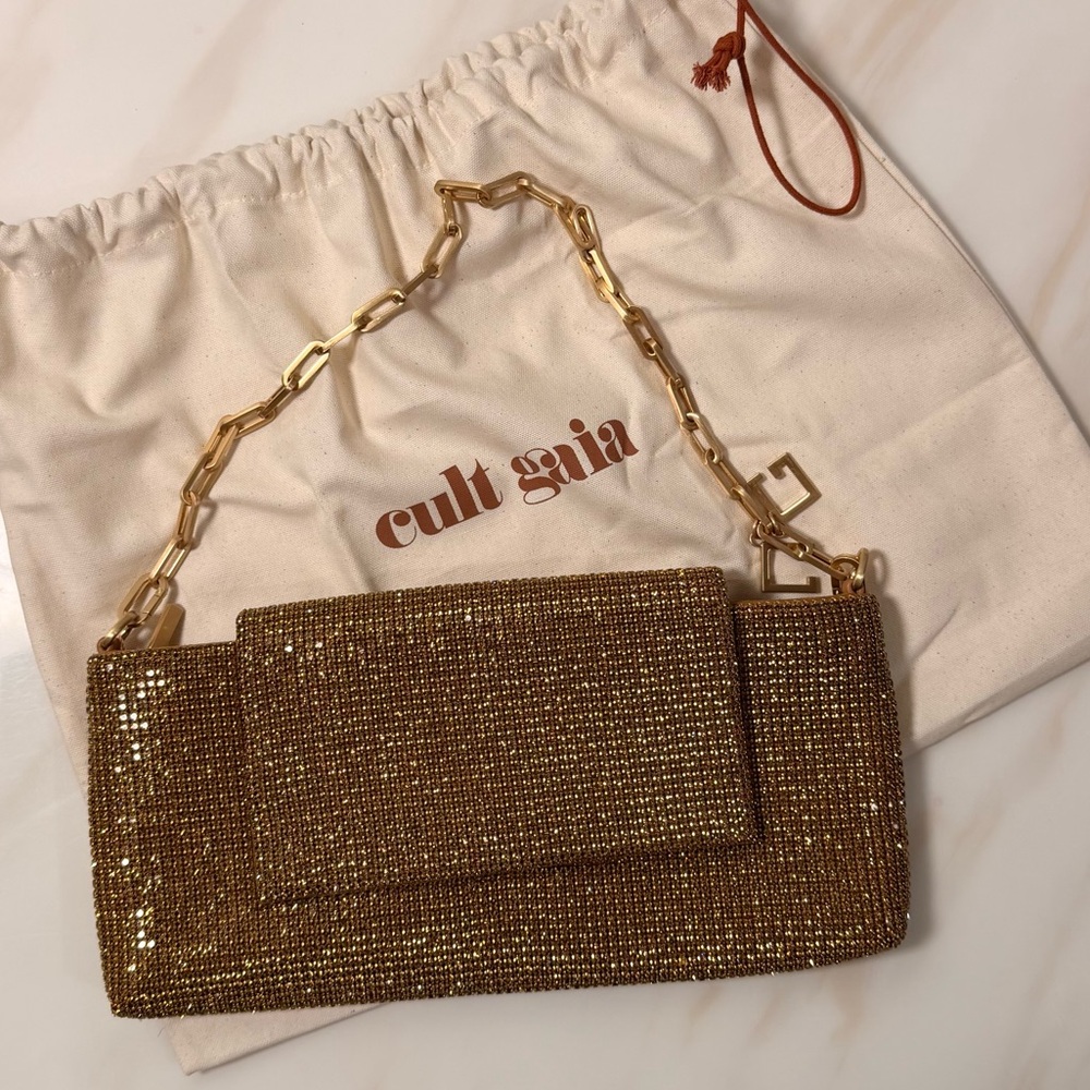 Cult Gaia Mirai Shoulder Bag in Champagne